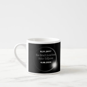 2024 och 2017 Dubbla Dated Solar Eclipse Espressomugg