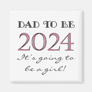 2024 Pappa för att bli av Girl New Pappa Magnet