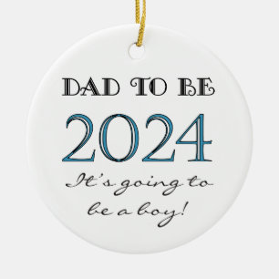 2024 Pappa till Boy New Pappa Ceramic Ornament