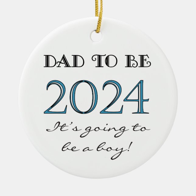 2024 Pappa till Boy New Pappa Ceramic Ornament (Framsidan)