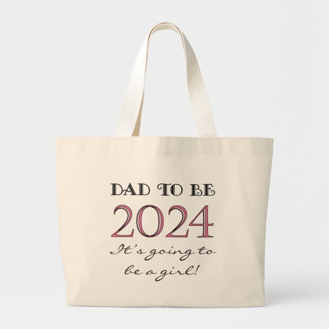 2024 Pappa till Tote bags Jumbo Tygkasse (Framsidan)