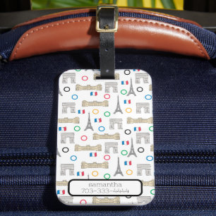 2024 Paris France Games Sommar personaliserad Bagagebricka