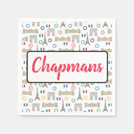 2024 Paris France Games Sommar personaliserad Pappersservett