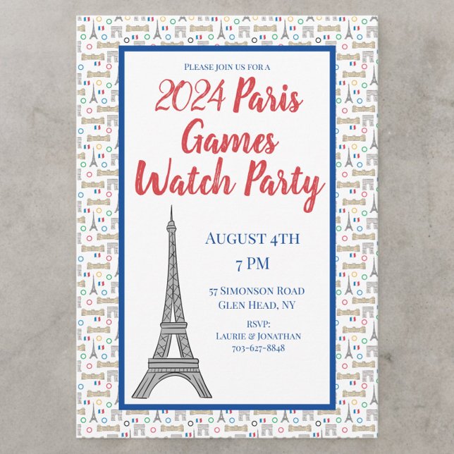 2024 Parisspelen Sommarbevakning i Party Inbjudningar (Skapare uppladdad)