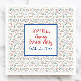2024 Parisspelen Sommarbevakning Party Personlig Pappersservett