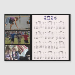 2024 Personlig 3 Family Photo Collage Calendar