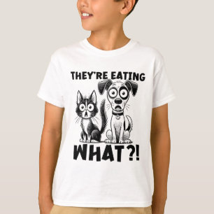 2024 Pets Hund Cat De äter vad T Shirt