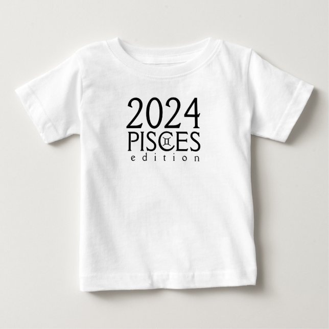 2024 Pisces-utgåva med symbolen Baby T-Shirt (Framsida)