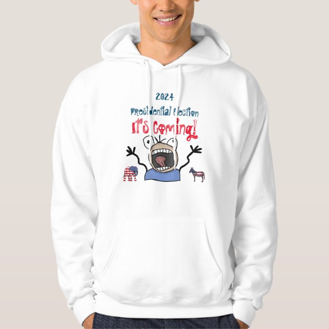 2024: Presidentval, det kommer! Hoodie (Framsida)