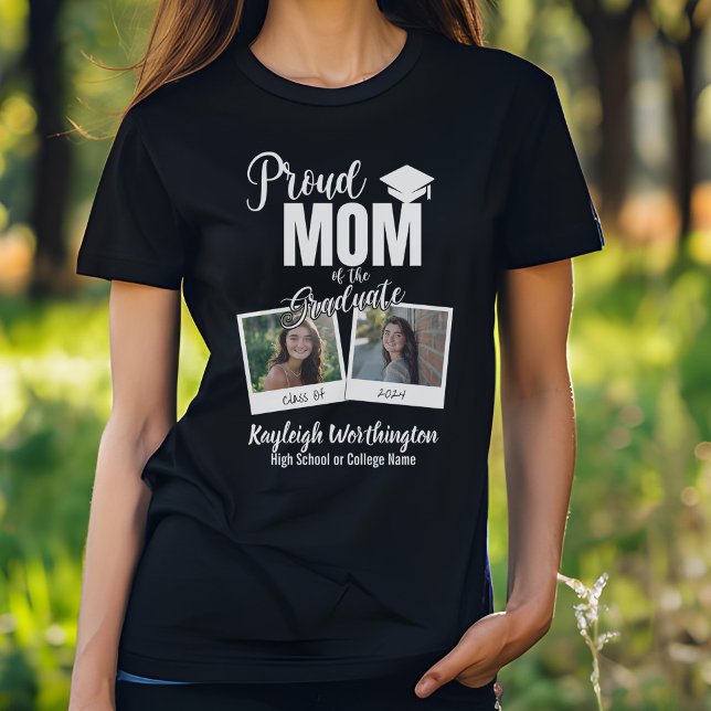 2024 Proud Mamma i Student Anpassningsbar Foto T Shirt (Skapare uppladdad)