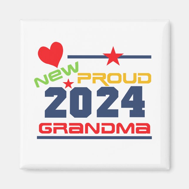 2024 Proud New Grandma Magnet (Framsidan)