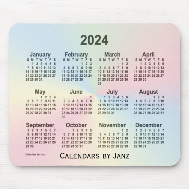 2024 Rainbow Cloud Calendar av Janz Musmatta (Framsidan)