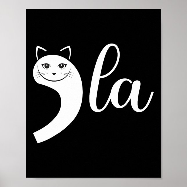 2024: Retro Cat Comma La Kamala Harris till presid Poster (Framsidan)