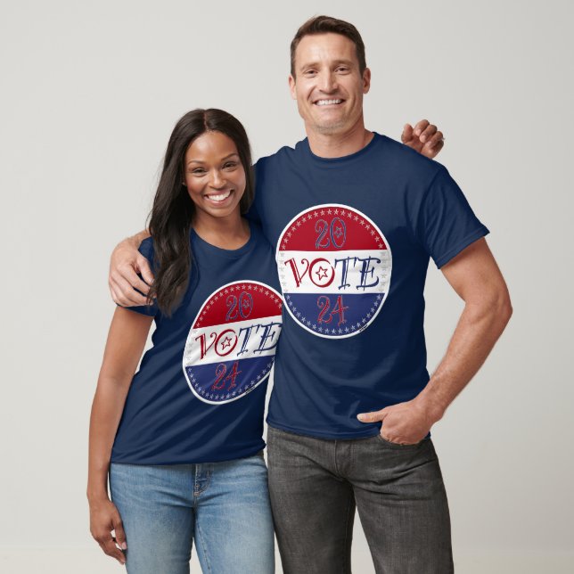 2024 Röda och Blå RÖSTA Manus T Shirt (Unisex)