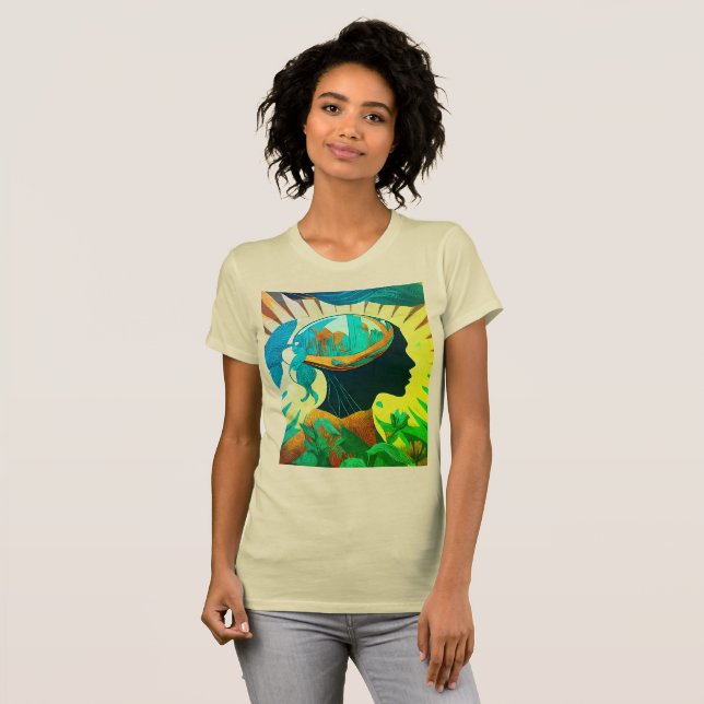2024-Rok Clone Design Dam Tänka Higher Art T Shirt (Hel framsida)