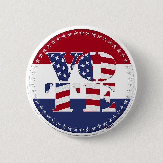2024 RÖSTA USA Flagga Knapp (Framsida)