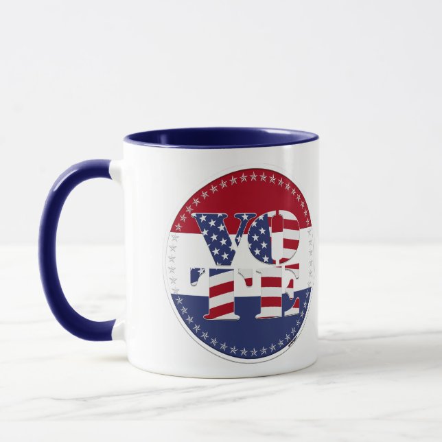 2024 RÖSTA USA Flagga Mugg (Vänster)
