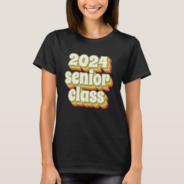 2024 Senior Class Retro T Shirt (Framsida)