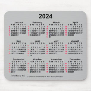 2024 Silver 52 veckor ISO Calendar av Janz Musmatta