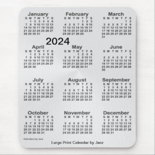 2024 Silver Stor tryckkalender av Janz Musmatta