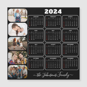 2024 Simple Modern Anpassningsbar 5 Photos Family