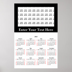 2024 Skapa din egen anpassade affischkalender Poster