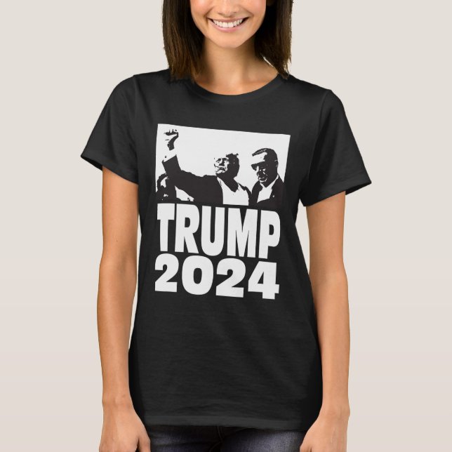 2024 Skottsäker Teflon Don Rally Skjutande Knutna  T Shirt (Framsida)