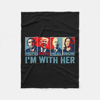 2024 Skratt jag är med hennes kamala-Harris-presid Fleecefilt