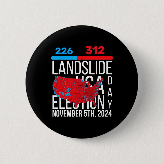2024 Slutomröstning i Karta 312 Trump Landglide Knapp (Framsida)