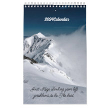 2024 snö bergsberg älskare kalender