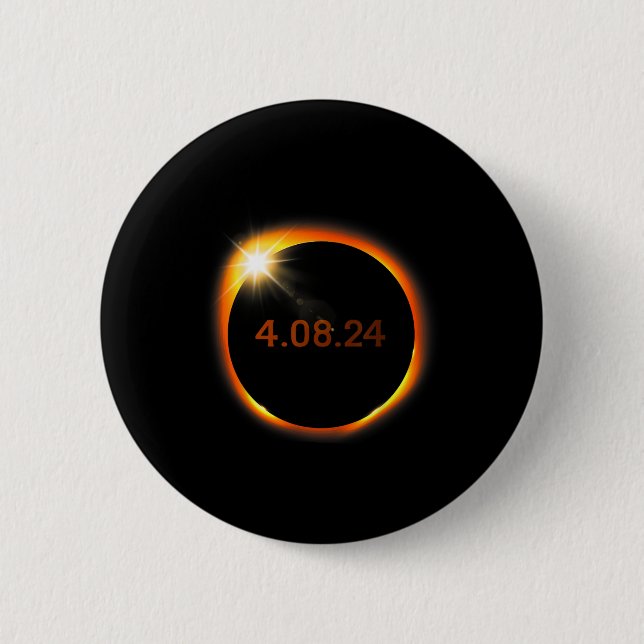2024 Solar Eclipse American Totality Vår 4.08.2 Knapp (Framsida)