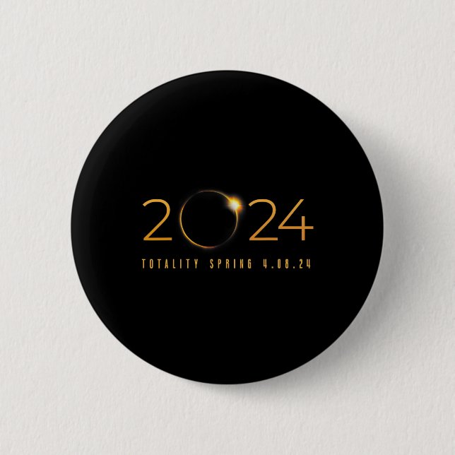 2024 Solar Eclipse American Totality Vår 4.08.2 Knapp (Framsida)