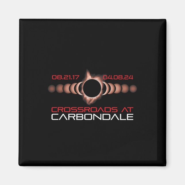 2024 Solar Eclipse Carbondale Illinois Magnet (Framsidan)