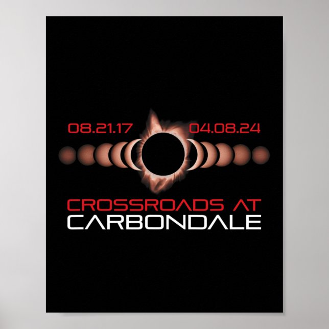 2024 Solar Eclipse Carbondale Illinois Poster (Framsidan)