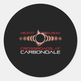 2024 Solar Eclipse Carbondale Illinois Runt Klistermärke
