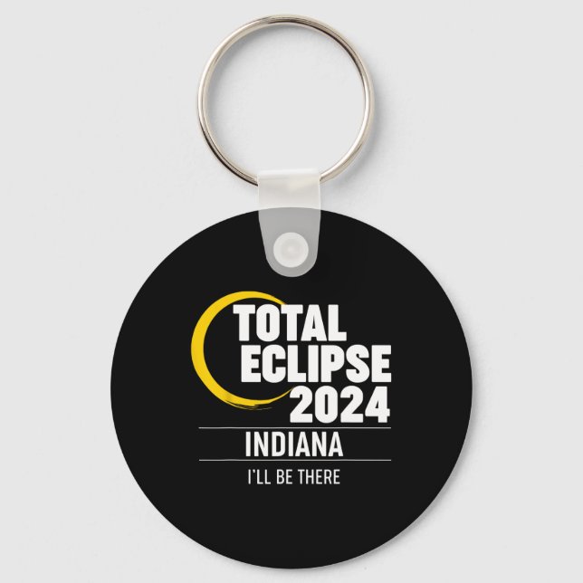 2024 Solar Eclipse Indiana Nyckelring (Framsida)