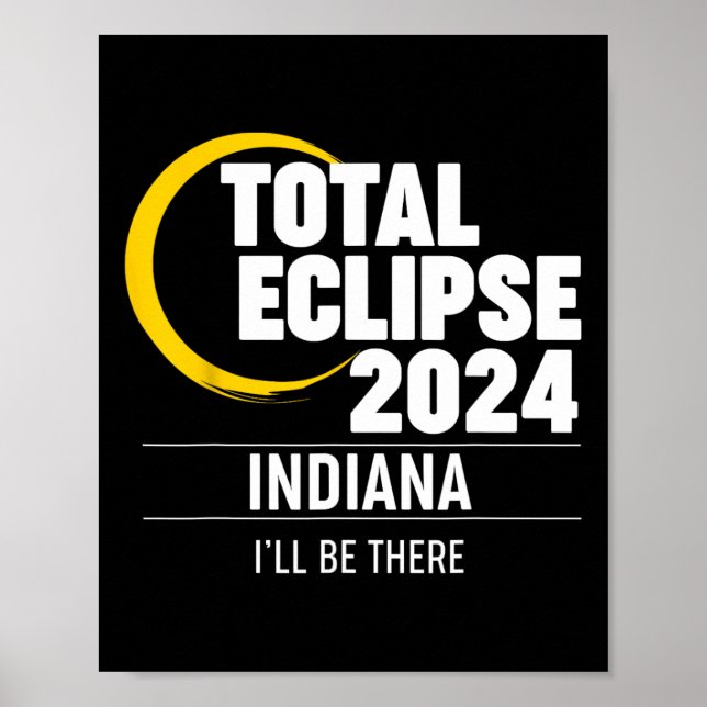 2024 Solar Eclipse Indiana Poster (Framsidan)