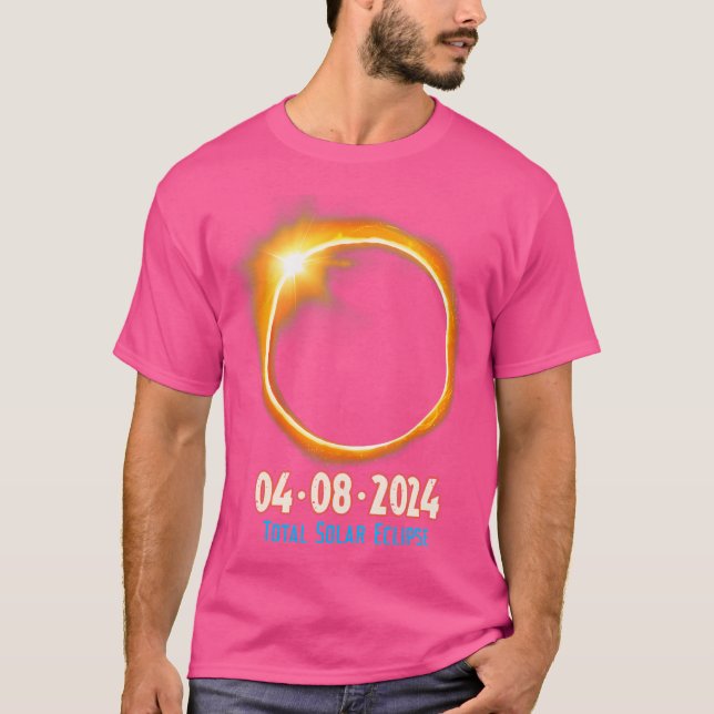 2024 Solar Eclipse Sol Måne Totality Manar Women A T Shirt (Framsida)