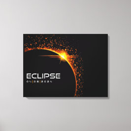 2024 Solar Eclipse Souvenir Keepsaké Canvastryck