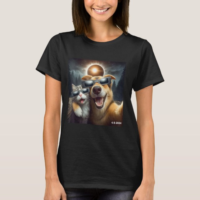 2024 Solcellskatt och solcellskläder med Hund T Shirt (Framsida)