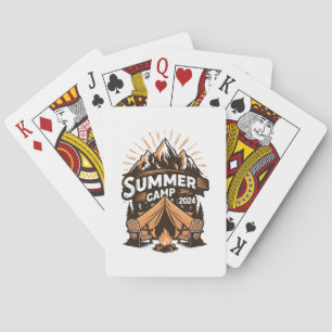 2024 sommarläger sommar camping semester matchande casinokort