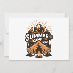 2024 sommarläger sommar camping semester matchande inbjudningar