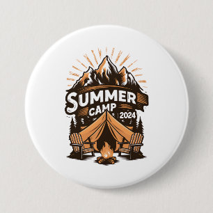 2024 sommarläger sommar camping semester matchande knapp