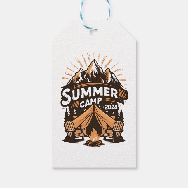 2024 sommarläger sommar camping semester matchande presentetikett (Baksidan)