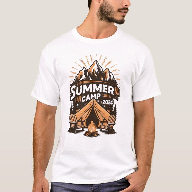 2024 sommarläger sommar camping semester matchande t shirt (Framsida)