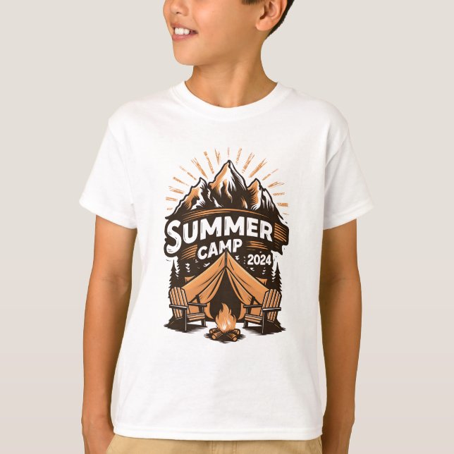 2024 sommarläger sommar camping semester matchande t shirt (Framsida)