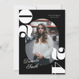 2024 Studenten i 2024 års svartvitt Inbjudningar