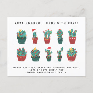 2024 Suckat! Nyår 2025 - julafton Helg Vykort