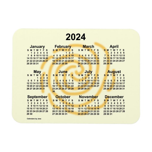 2024 - Sunny Days-kalender från Janz 4x3 Magnet (Horisontell)