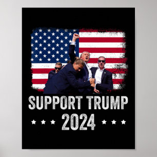 2024 - Support Trump - Pray for America Poster